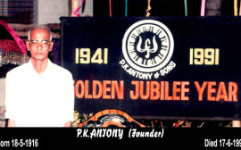 Our Group Founder Sri. P.K. Antony during the Golden Jubilee Year celebration event on 1991